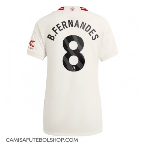 Camisa de time de futebol Manchester United Bruno Fernandes #8 Replicas 3º Equipamento Feminina 2023-24 Manga Curta